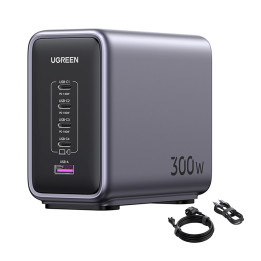 UGREEN Ładowarka sieciowa Nexode USB + 4x USB-C, 300W kabel USB-C 240W