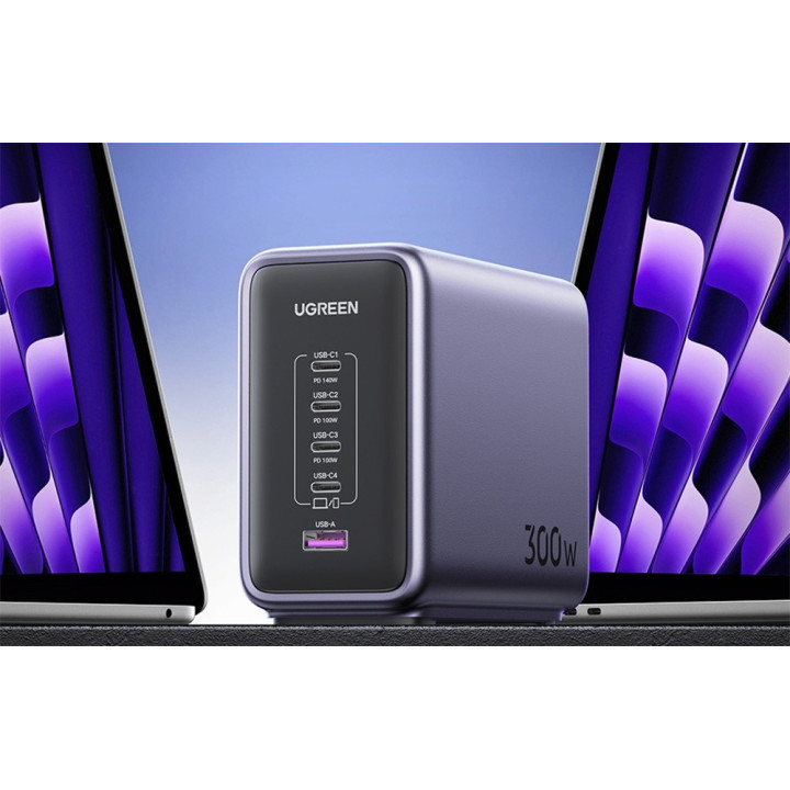 UGREEN Ładowarka sieciowa Nexode USB + 4x USB-C, 300W kabel USB-C 240W