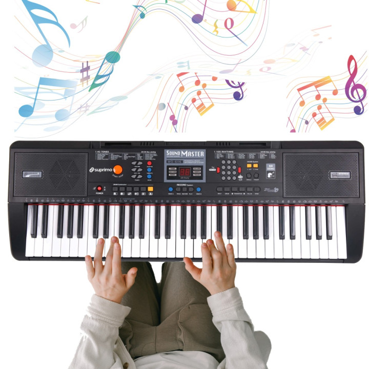 SUPRIMO 6116 keyboard edukacyjny dla dzieci pulpit do nut mikrofon