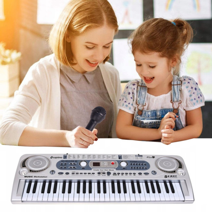 SUPRIMO 824 USB keyboard dla dzieci pulpit do nut mikrofon MP3 AUX