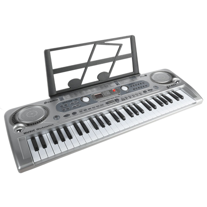 SUPRIMO 824 USB keyboard dla dzieci pulpit do nut mikrofon MP3 AUX