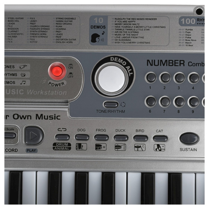 SUPRIMO 824 USB keyboard dla dzieci pulpit do nut mikrofon MP3 AUX