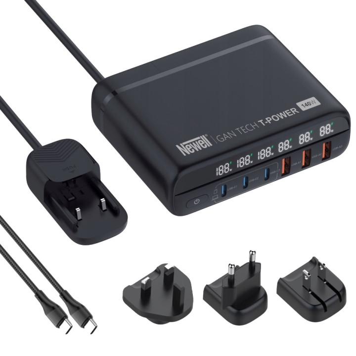 NEWELL Ładowarka sieciowa z zestawem adapterów GaN Tech T-power 140 W