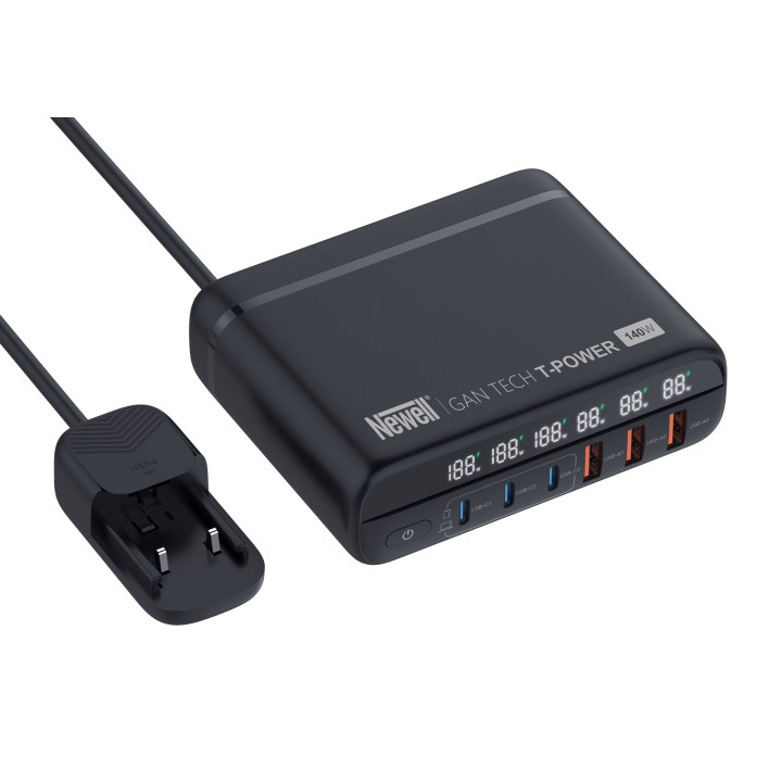 NEWELL Ładowarka sieciowa z zestawem adapterów GaN Tech T-power 140 W