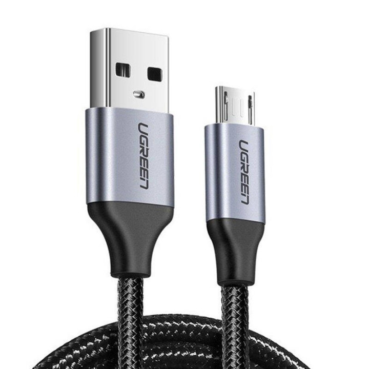 UGREEN Kabel do ładowania telefonu micro USB QC 3.0 2.4A 1m (czarny)