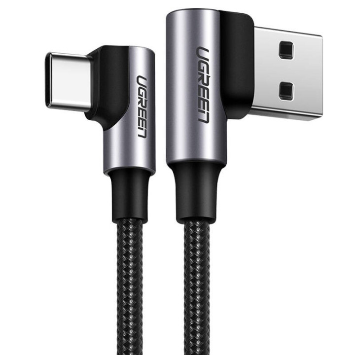 UGREEN 70875 Kabel USB-C do USB-A 2.0 kątowy 3A 3m czarny