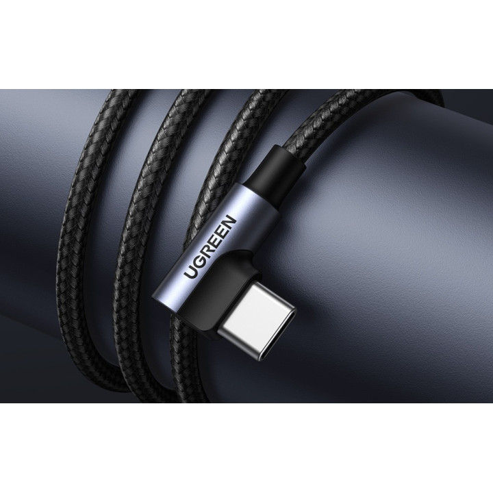 UGREEN 70875 Kabel USB-C do USB-A 2.0 kątowy 3A 3m czarny