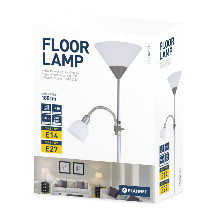 PLATINET PFLF066B LAMPA PODŁOGOWA Czarna