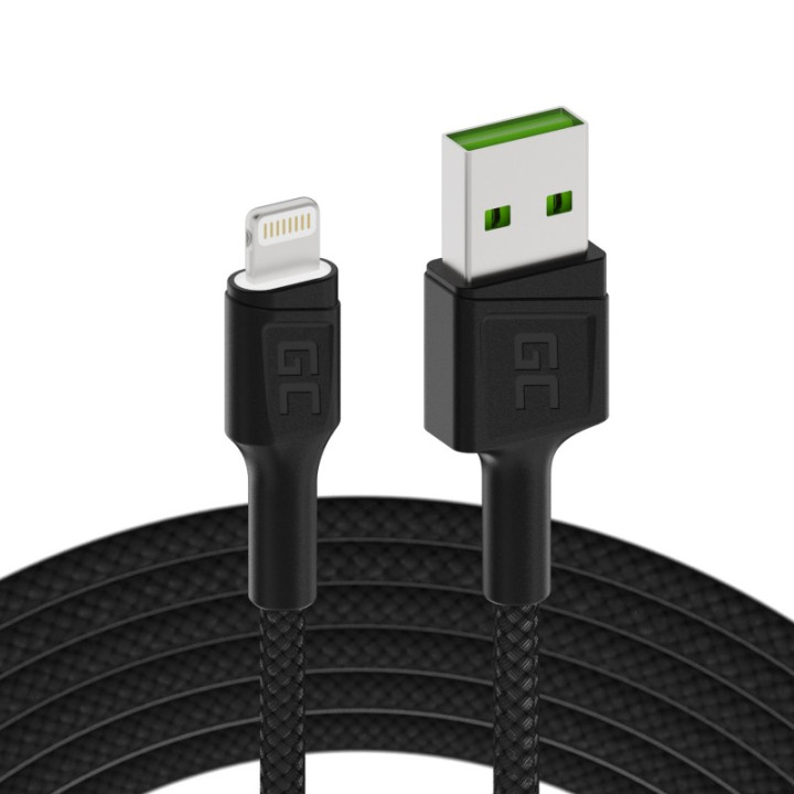 GREEN CELL KABGC12 kabel USB - Lightning 200cm do iPhone biały LED