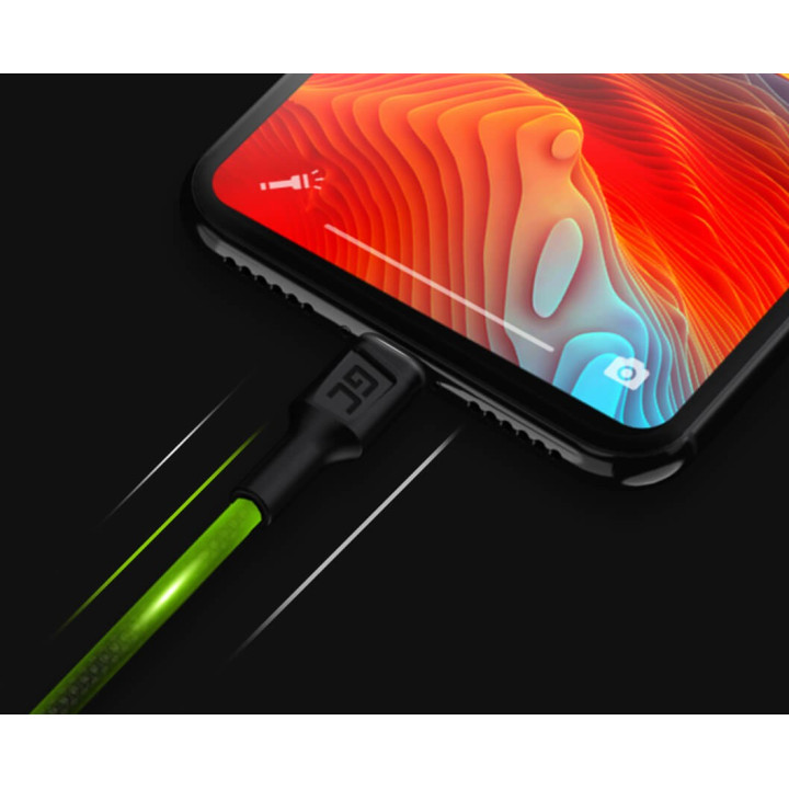 GREEN CELL KABGC12 kabel USB - Lightning 200cm do iPhone biały LED