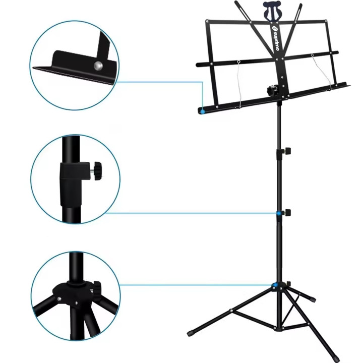 SUPRIMO D1 statyw stojak pulpit do nut regulowany 65-130 cm do 12 kg