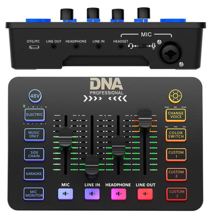 DNA SC ONE analogowy mikser audio 2 kanały USB-C Phantom