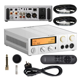 FIIO K17 Wzmacniacz słuchawkowy z DAC i streamer srebrny
