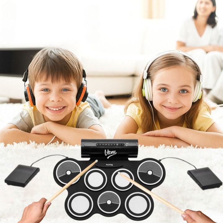 V-TONE RD7 perkusja elektroniczna zwijana USB-C AUX 7 padów głośniki