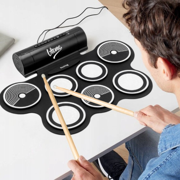 V-TONE RD7 perkusja elektroniczna zwijana USB-C AUX 7 padów głośniki
