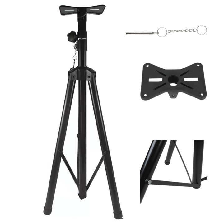 Stojak tripod statyw kolumnowy żelazny czarny podstawa kolumnowa 60kg