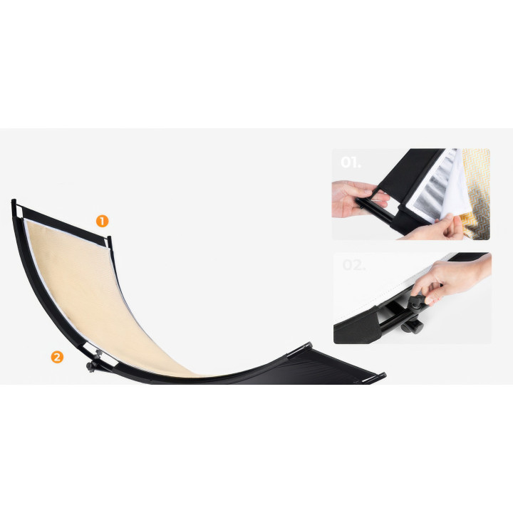 K&F U-Shape 4w1 Blenda fotograficzna 180x60 cm
