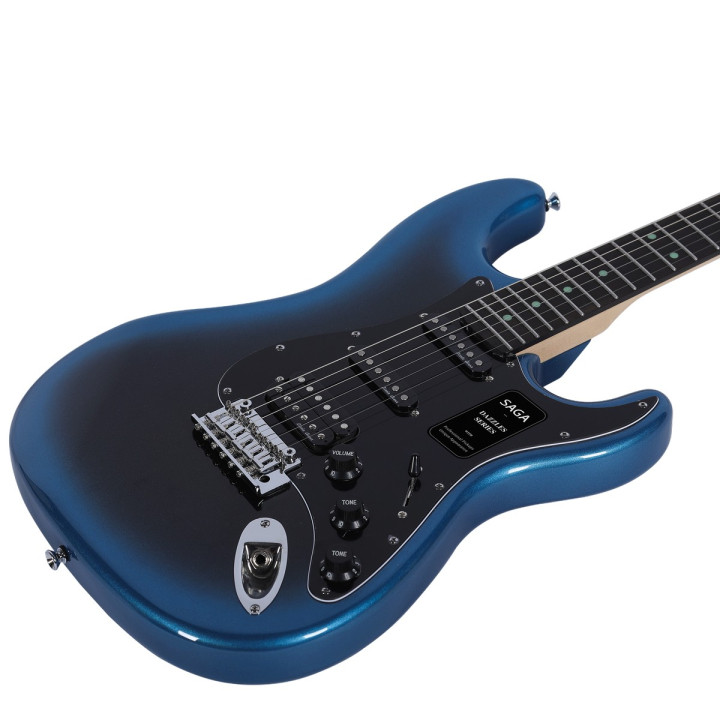 SAGA Dazzles Gitara elektryczna Dark Night Blue