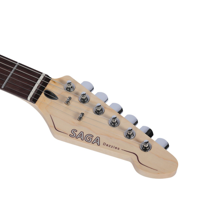 SAGA Dazzles Gitara elektryczna Mercury Gray