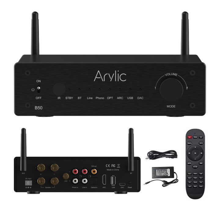 ARYLIC B50 wzmacniacz 100W HDMI bluetooth DAC USB