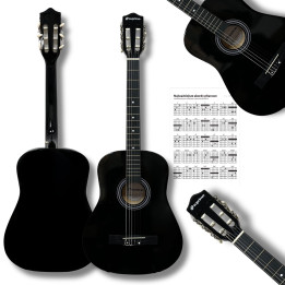 SUPRIMO CGS1 BK gitara klasyczna 4/4 czarna do nauki dla początkującyc