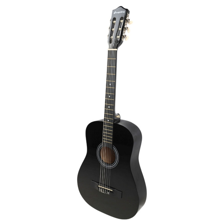 Gitara klasyczna 4/4 czarna tuner kostki pasek struny pokrowiec