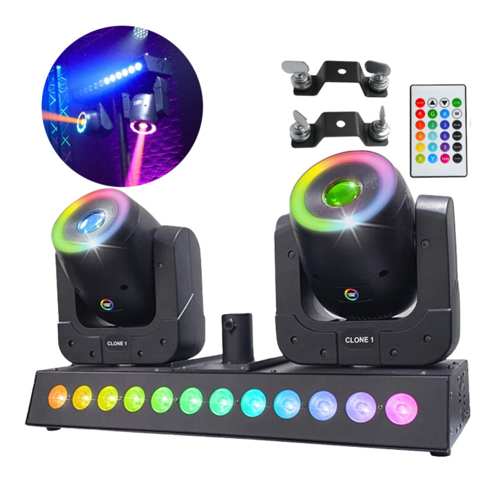 Efekt świetlny LED RGBW 2x głowica ruchoma wash oświetlenie sceniczne