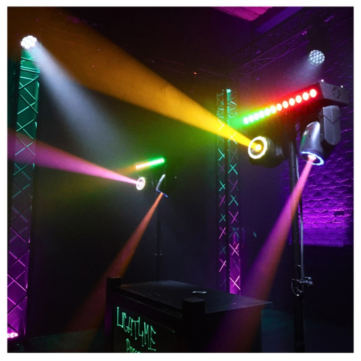 Efekt świetlny LED RGBW 2x głowica ruchoma wash oświetlenie sceniczne
