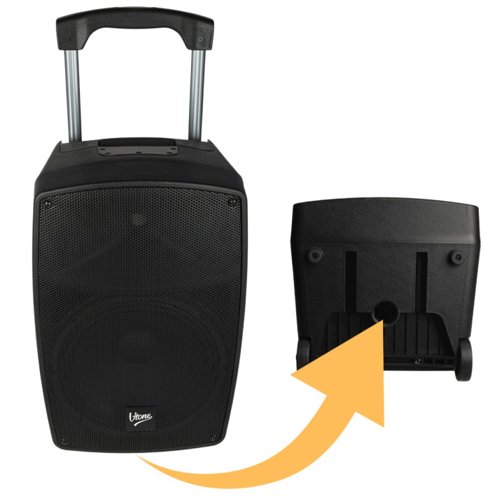 Kolumna aktywna akumulatorowa Bluetooth TWS USB SD DSP AUX 2x mikrofon