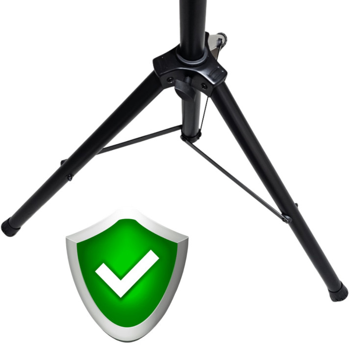 Stojak tripod statyw kolumnowy stalowy czarny pin zabezpieczający 60kg
