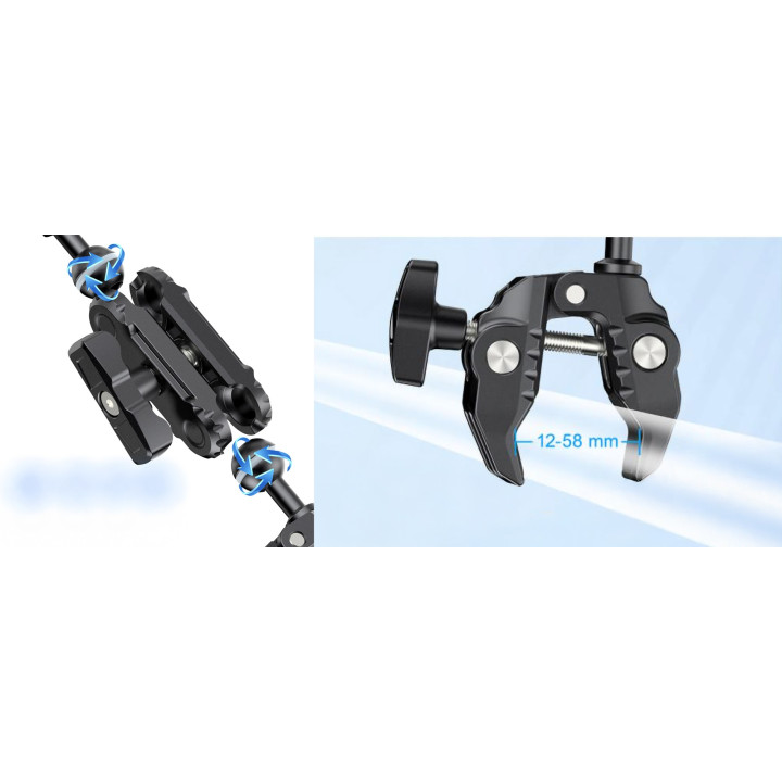 Ulanzi Magic arm C017 Ramię montażowe z uchwytami Super Clamp