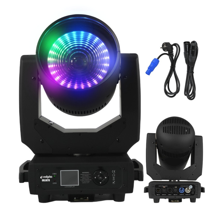 Głowa ruchoma120W RGBL LED + 24x0,1W RGB SMD5050 LED efekt ring