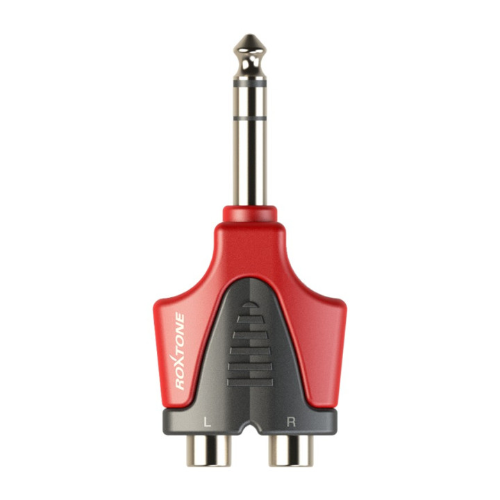 ROXTONE RPAN330 adapter wtyk jack 6,3mm stereo - 2x gniazdo RCA