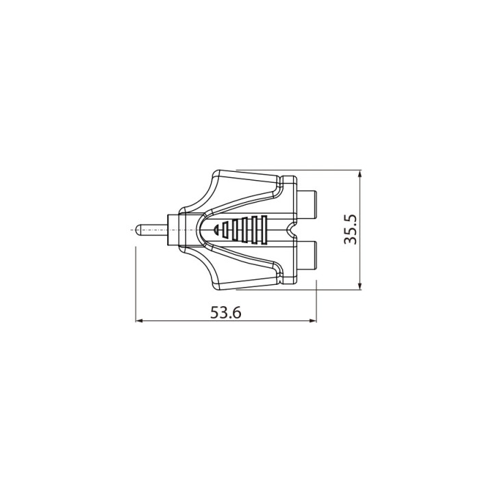 ROXTONE RPAN310 adapter 1x wtyk RCA - 2x gniazdo RCA