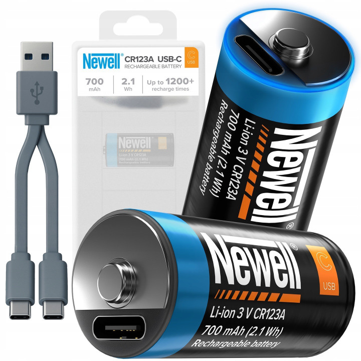NEWELL NL4206 Akumulator CR123A USB-C 700 mAh 2 szt. blister