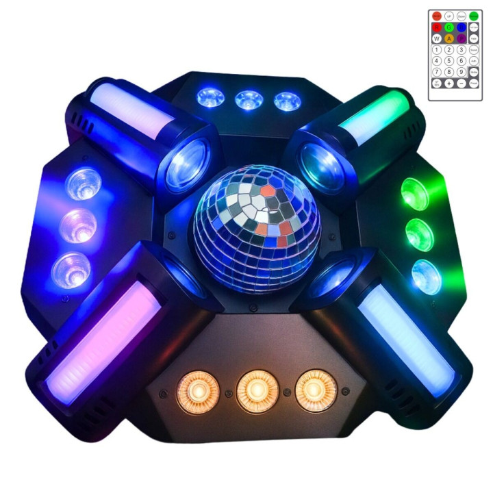 LIGHT4ME MULTIX multiefekt świetlny 3w1 LED pilot bezprzewodowy