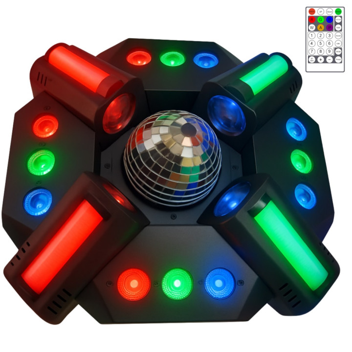 LIGHT4ME MULTIX multiefekt świetlny 3w1 LED pilot bezprzewodowy