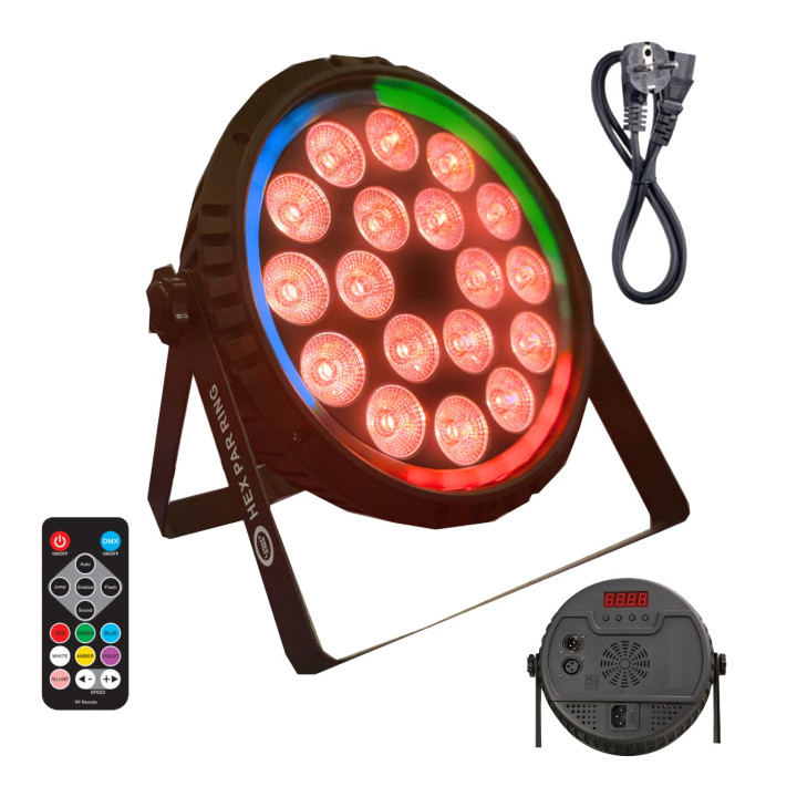 LIGHT4ME HEX PAR RING reflektor sceniczny efekt oświetleniowy DMX