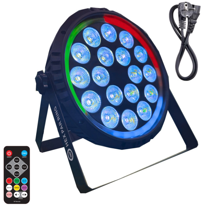 LIGHT4ME HEX PAR RING reflektor sceniczny efekt oświetleniowy DMX