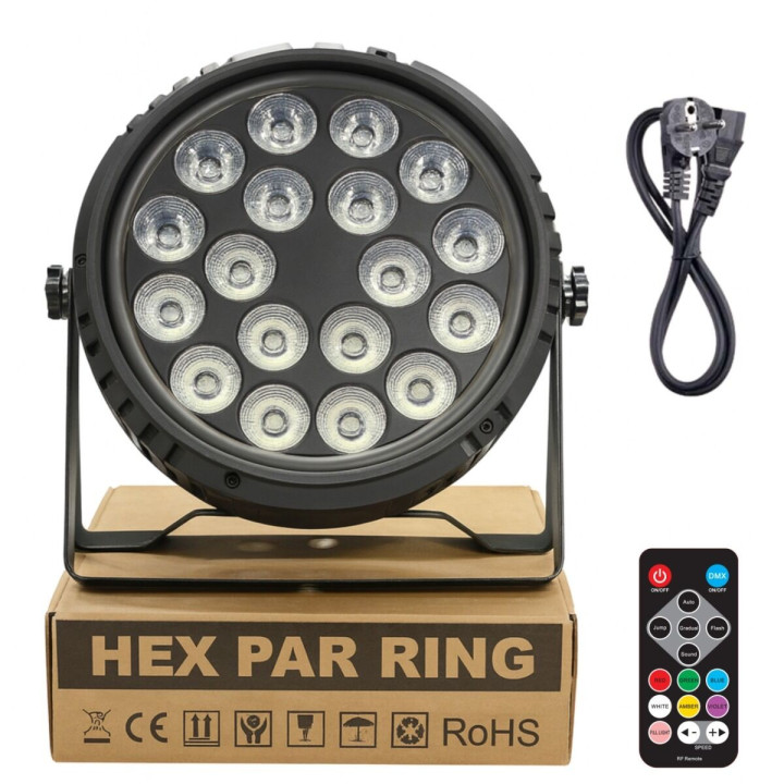 LIGHT4ME HEX PAR RING reflektor sceniczny efekt oświetleniowy DMX