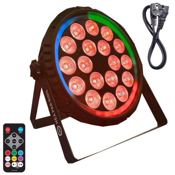 LIGHT4ME HEX PAR RING reflektor sceniczny efekt oświetleniowy DMX