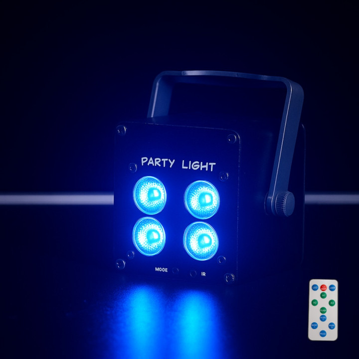 LIGHT4ME ACCU PAR 4x3W reflektor akumulatorowy 3600 mAh czarny