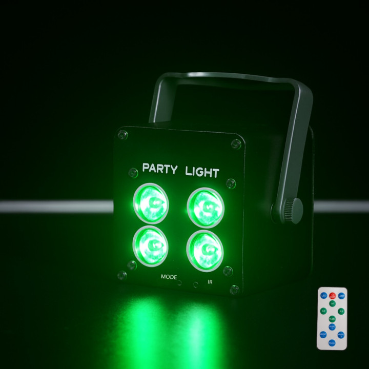 LIGHT4ME ACCU PAR 4x3W reflektor akumulatorowy 3600 mAh czarny