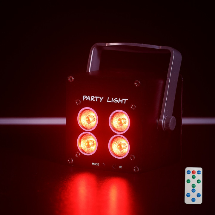 LIGHT4ME ACCU PAR 4x3W reflektor akumulatorowy 3600 mAh czarny