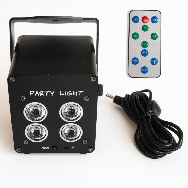 LIGHT4ME ACCU PAR 4x3W reflektor akumulatorowy 3600 mAh czarny