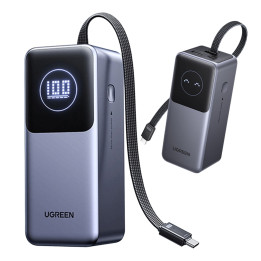 UGREEN 55365B Powerbank 20000mAh PB723, USB 2x USB-C, 130W szary
