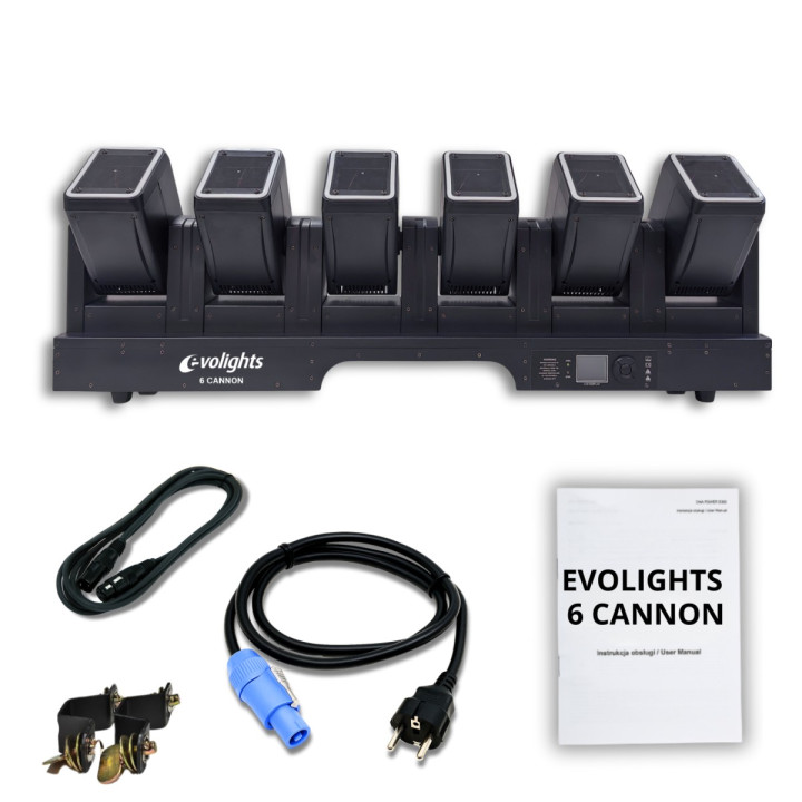 Belka oświetleniowa 6x głowica ruchoma beam efekt ring DMX 6x60W RGBW