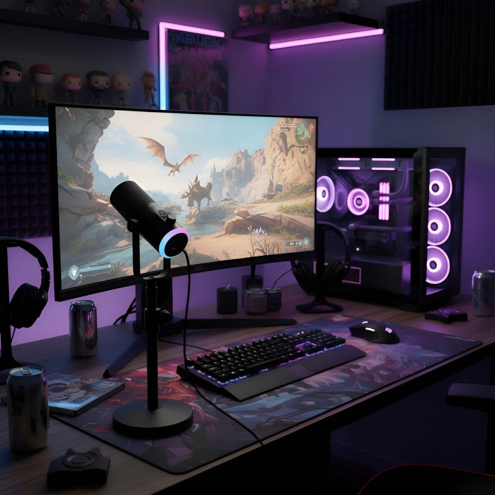 MOZOS GM-ONE mikrofon dynamiczny USB XLR RGB czarny