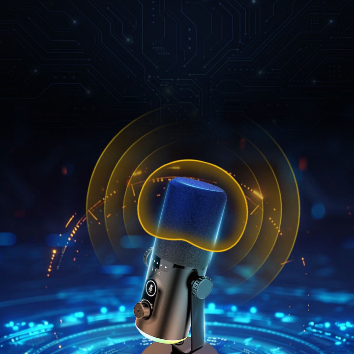 MOZOS GM-ONE mikrofon dynamiczny USB XLR RGB czarny