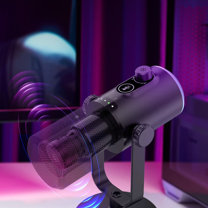 MOZOS GM-ONE mikrofon dynamiczny USB XLR RGB czarny